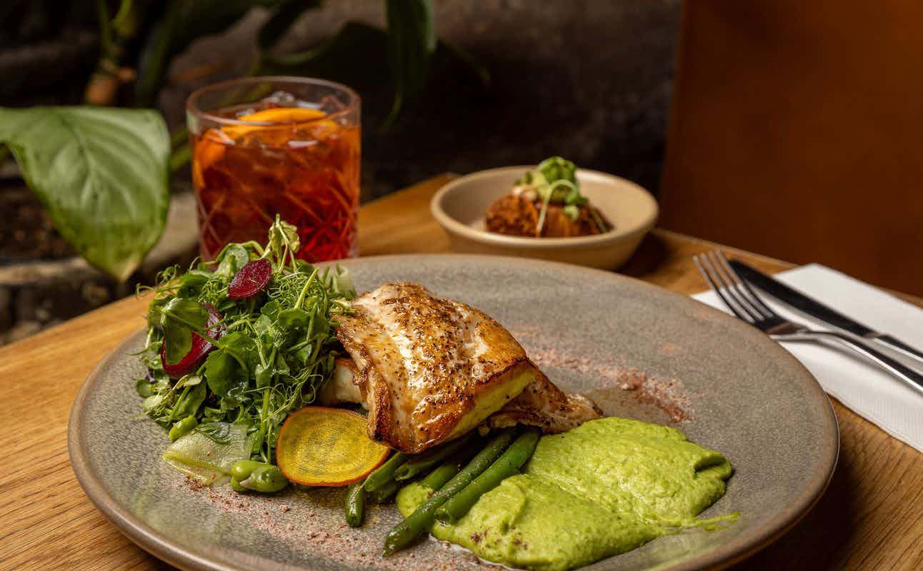 Enjoy New Zealand, Small Plates, European, Vegetarian options, Vegan Options, Gluten Free Options, Restaurant, Indoor & Outdoor Seating, $$$$, Families and Groups cuisine at The Glass Goose in Auckland City Centre, Auckland