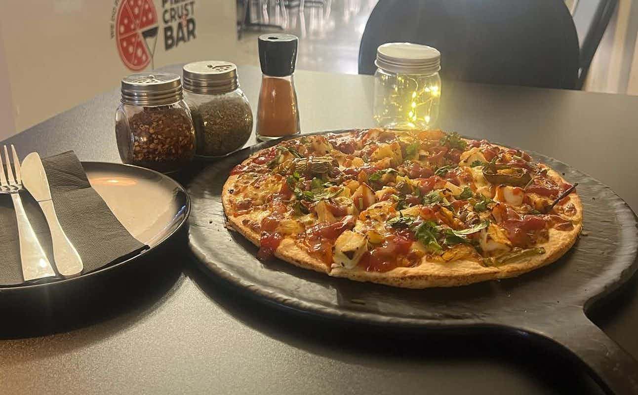 Enjoy Pizza, Pub Food, Bars & Pubs, Wine Bar, Indoor & Outdoor Seating, Street Parking, Highchairs available, Wheelchair accessible, Free Wifi, Non-smoking, $$, Groups and Special Occasion cuisine at Pizza Crust & Bar in Napier, Hawke's Bay