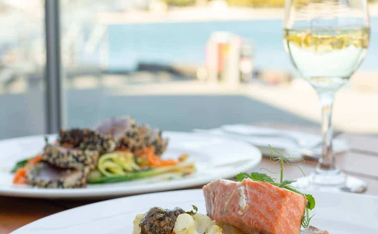 Enjoy Seafood, Vegetarian, Vegetarian options, Dairy Free Options, Vegan Options, Restaurant, Waterfront, Table service, Wheelchair accessible, $$$, Date night, Families, Views and Special Occasion cuisine at Finz Seafood and Grill in Queenstown CBD, Queenstown