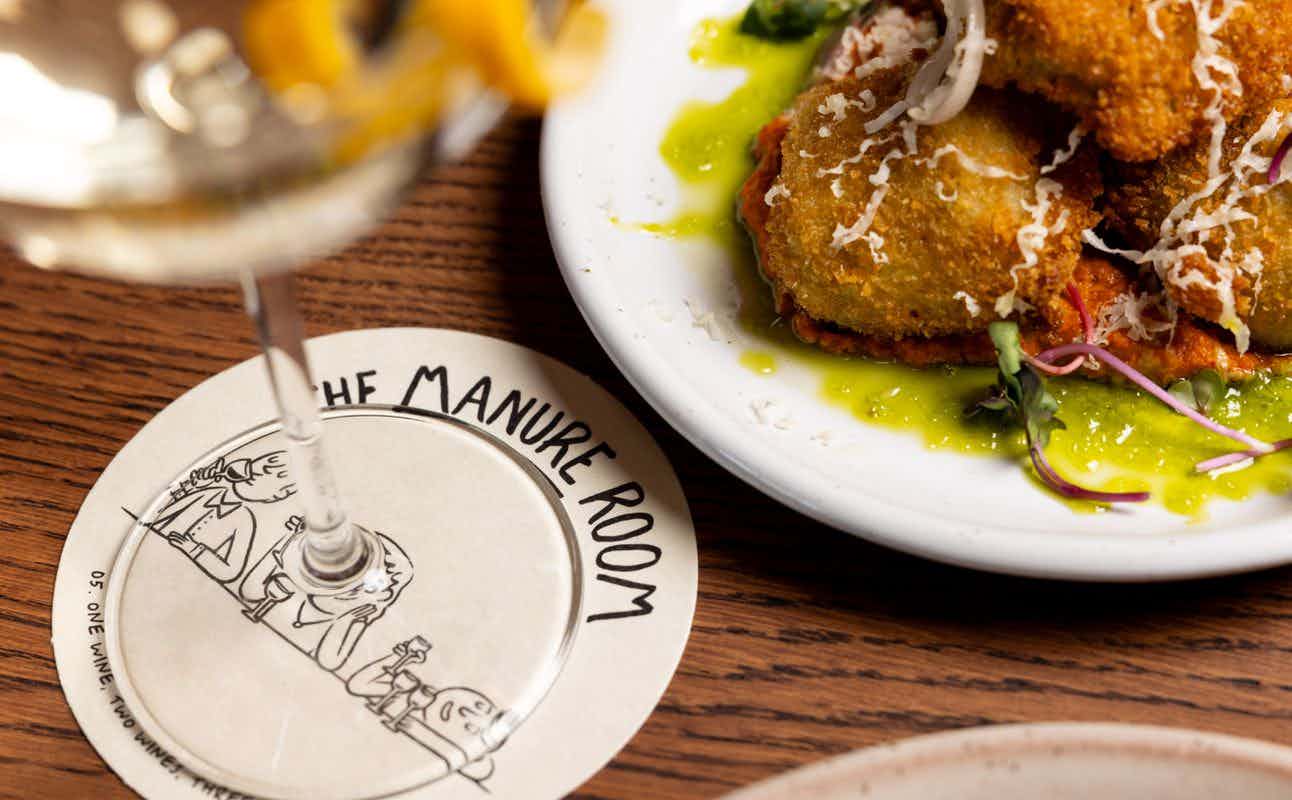 Enjoy New Zealand, International, Vegetarian options, Wine Bar, Private Dining, Free onsite parking, Indoor & Outdoor Seating, $$$, Wine Bar, Groups, Bar Scene, Date night and Special Occasion cuisine at The Manure Room at Ayrburn in Arrowtown, Queenstown